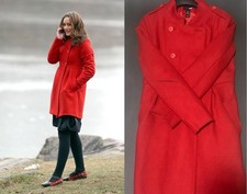 Cappotto misto lana rosso H&M ASO Blair Waldorf Gossip ragazza | UK 10 US 8 EU 38