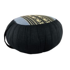 Zafu Cuscino Meditazione/Yoga con Maniglia di Trasporto - Nero/Grigio (DM15)
