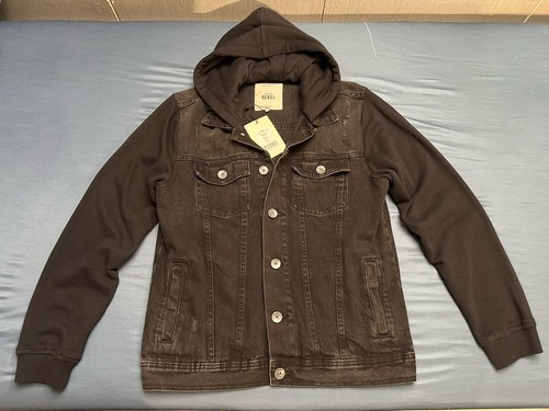 Giacca giubotto jeans nera - giacca,