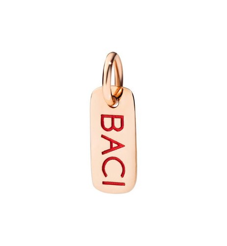 Charm dodo tag - "baci", oro