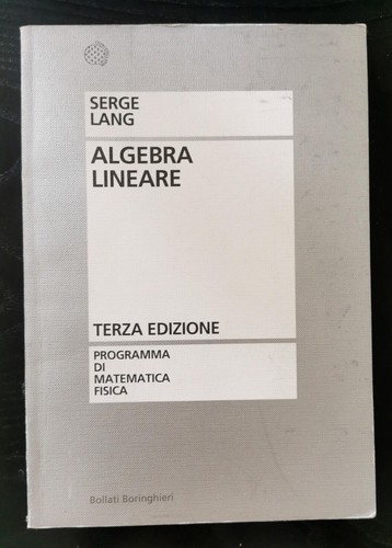 Algebra lineare serge - lineare,, lang
