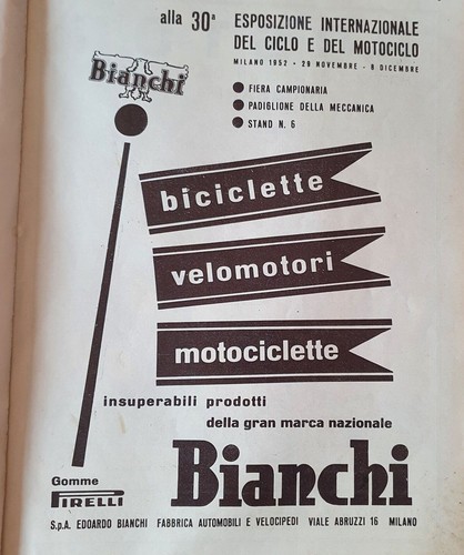 Moto bianchi bici advert - moto,