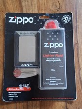 Kit Zippo All-in-One, accendino antivento con pietrina e Fluido Ricarica 