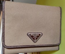 Portafoglio Prada ORIGINALE TESSUTO INTERNO IN PELLE VINTAGE OTTIMO