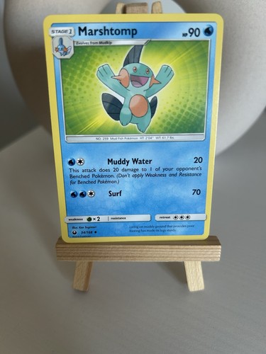 Pokémon card 168 marshtomp - card,