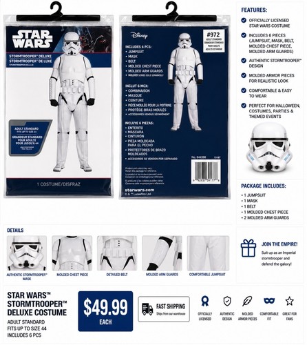 Costume star wars stormtrooper - star,