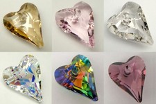 CIONDOLO CUORE SELVAGGIO CRISTALLO SWAROVSKI #6240 ORIGINALE ~ molti colori e dimensioni