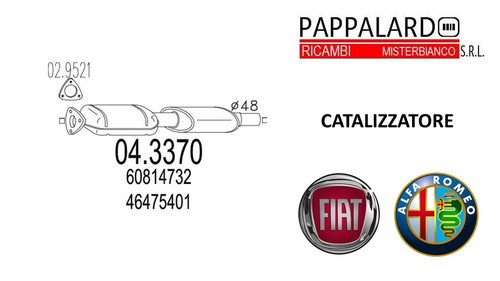 Catalizzatore 60814732 alfa - catalizzatore,