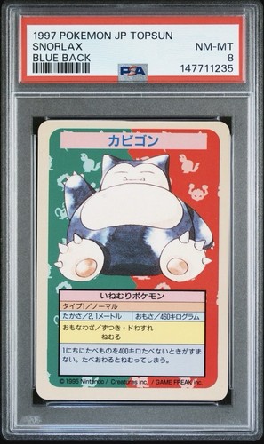 Carta snorlax pokemon topsun - snorlax,