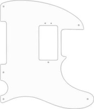 Battipenna personalizzato WD per parafango vintage hot rod anni '50 Telecaster #02T bianco sottile