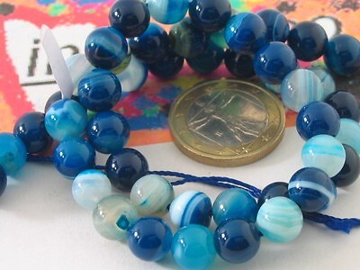 Filo pietre agata blu - filo,