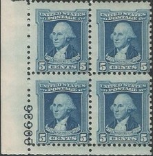 Plate Block of 4 stamps -