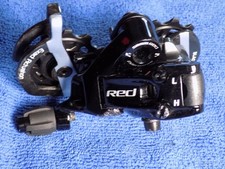 DERAGLIATORE POSTERIORE CARBONIO GABBIA CORTA 10 VELOCITÀ SRAM RED BLACKBOX NUOVO PULEGGE IN LEGA