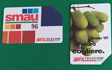 Coppia schede telefoniche usate Italia Fiera di Milano SMAU 96-97 come foto