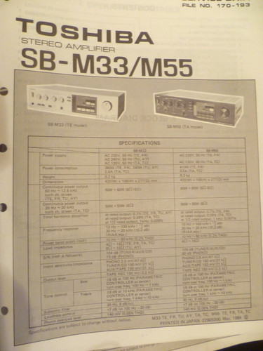 Toshiba m33 sb m55 - sb-m33,, sb-m55