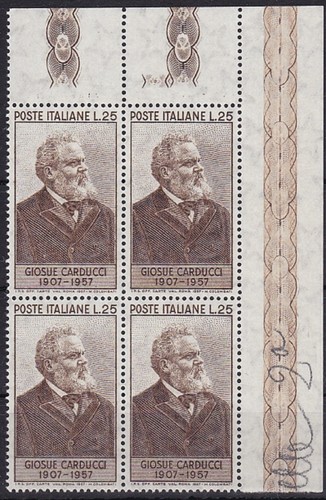 Italia 1957 quartina 819 - italia, n.