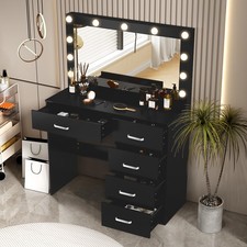 Tavolo da Trucco Nero con 5