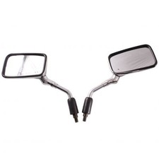 Coppia specchi retrovisori moto custom cromati Japan