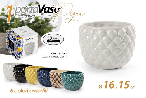 Vaso portavaso pigna ceramica - vaso,