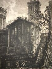 TIVOLI-BELLA GRANDE VEDUTA ARCHITETTONICA-ARTISTA PIRANESI-DECORATIVA INCISIONE