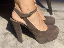 Platform Marni In Camoscio Marrone Donna