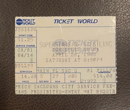 Biglietto wwf superstars - biglietto, of