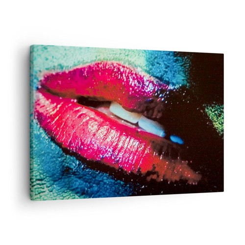 Quadro tela 70x50cm labbra - quadro,