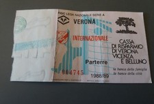 BIGLIETTO STADIO VERONA INTER CAMPIONATO 1988 1989 PARTERRE 