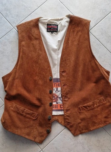 Gilet pelle scamosciata