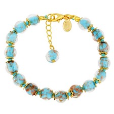 Bracciale estivo in vetro di Murano GlassOfVenece - Dark Aqua