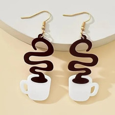 TWIN PEAKS  EAR RINGS COFFEE