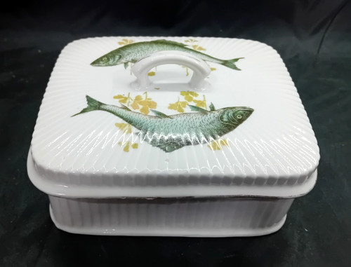 Antique porcelain sardines - antique,