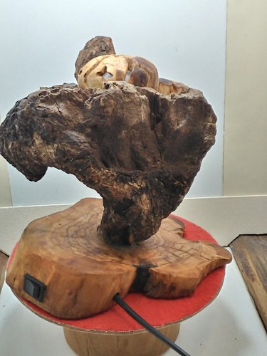 Abatjour legno ulivo - abatjour,