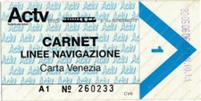 ACTV Carnet linee navigazione