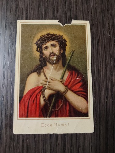 Ecce homo holy card - ecce, fine