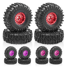 Cerchio ruota e pneumatici Beadlock alluminio 1,0" per Traxxas 1/18 TRX4M 1/24 SCX24 AX24