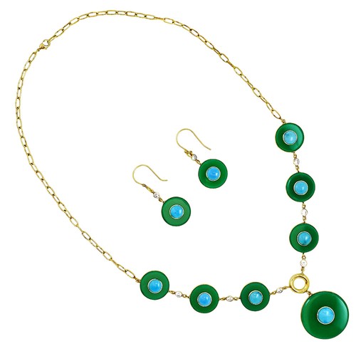 Set orecchini collana oro - , 18