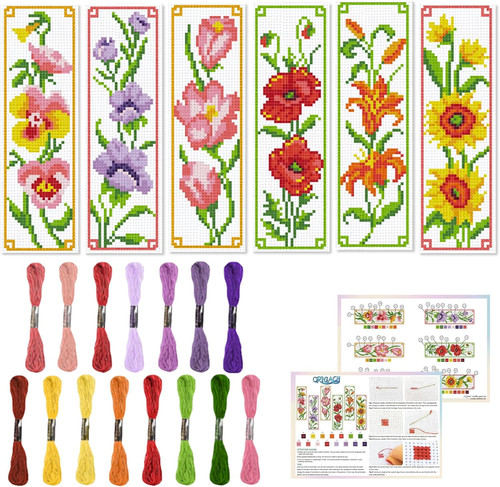 Set fiori punto - 6, croce