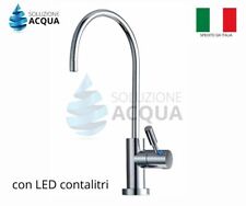RUBINETTO ACQUA 1 VIA CON LED CONTALITRI CROMATO OSMOSI INVERSA DEPURATORI ACQUA