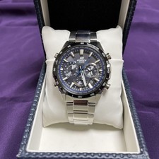 Casio Edifice EQW-T650DB-1AJF Silver/Blue Watch, With Manual, Used From Japan