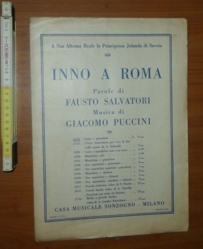 Puccini giacomo inno - giacomo,, a