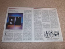 Klipsch KG4,KG 4 altoparlanti recensione, 1985,2 pgs, test completo