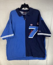 Polo vintage BUGLE BOY uomo 2XL blocco colore blu settanta 7 anni 90