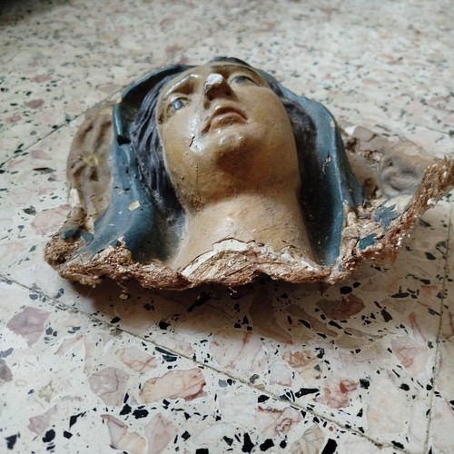 Testa madonna cartapesta - testa, in