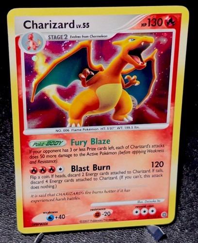 Carta pokémon charizard - charizard, lv.55