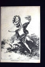 Garibaldi. Il grande di Caprera - Allegoria di G. Stabilini Incisione del 1886