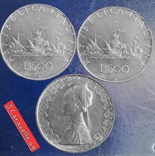 ITALIA 3 x 500 lire moneta in