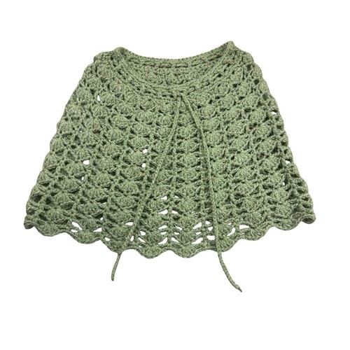 Poncho maglione all'uncinetto