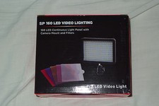 luce videocamera portatile 160 led alimentata a batteria dimmerabile per videocamera