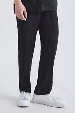 Pantaloni casual Homme Plisse ISSEY MIYAKE gamba dritta neri
